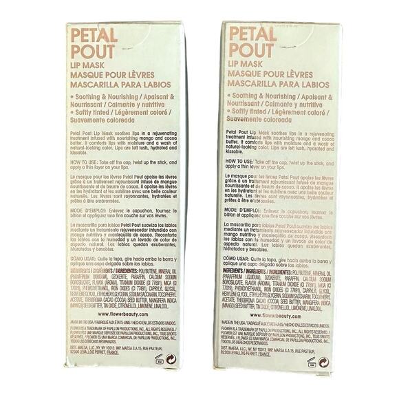 Lot of 2 FLOWER BEAUTY Petal Pout Lip Mask | Scented | Lucky LM2 - SWEET HONEY - Picture 8 of 8